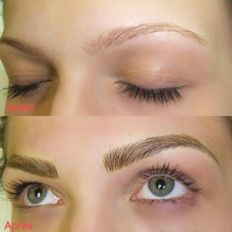 Avant / après sourcils permanents